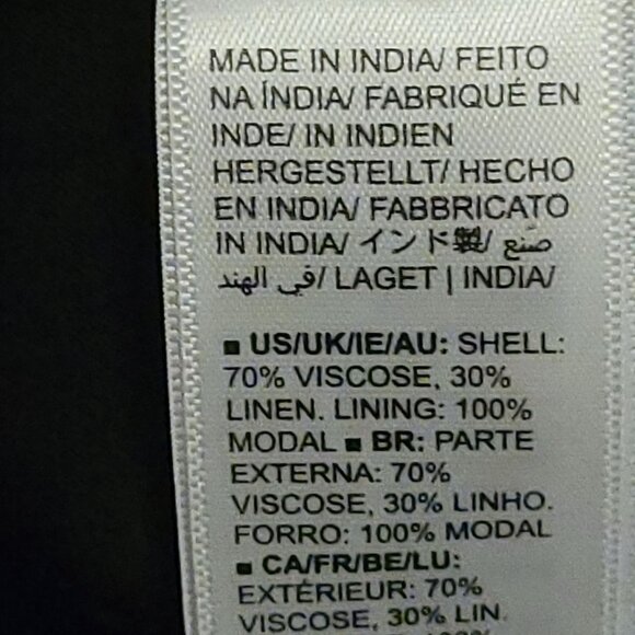 Florencia Smocked Bodice Maxi Dress Black Linen/Viscose 3X By The Drop - Picture 6 of 9